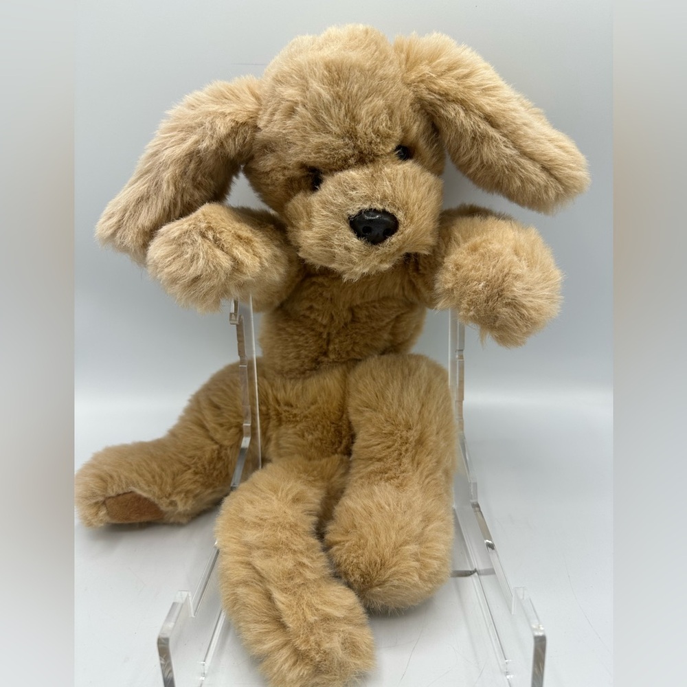 Vintage 1985 Gund Muttsy Dog Plush 14" Stuffed Animal Suede Paws EUC